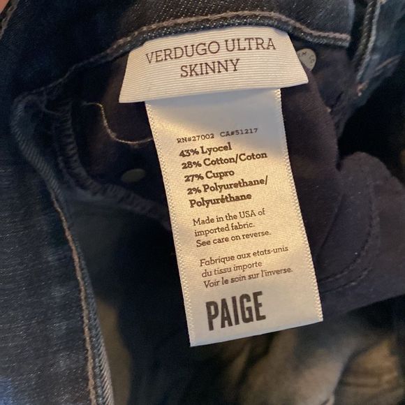 Paige Verdugo Ultra Skinny Jean Size 28 - Picture 5 of 11